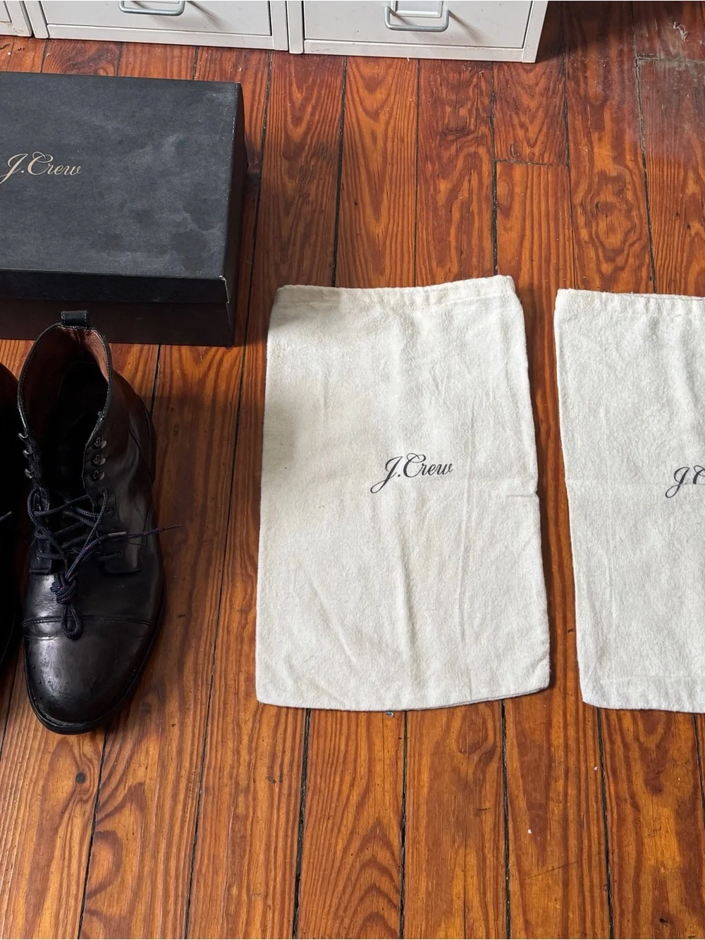 J.Crew Kenton Cap-Toe Boots 11.5M Vibram Sole Custom-Dyed Black